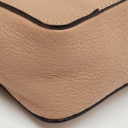 Pre Owned Chloe Beige Leather Mini Elsie Crossbody Bag
