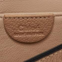 Pre Owned Chloe Beige Leather Mini Elsie Crossbody Bag
