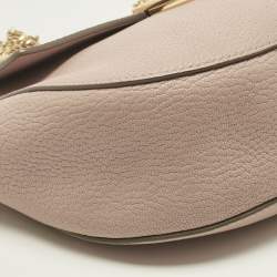 Pre Owned Chloe Pink Leather Medium Drew Shoulder Bag