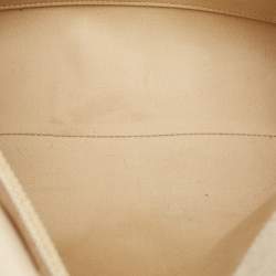 Pre Owned Chloe Beige/Brown Canvas Medium Woody Tote