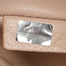 Pre Owned Chloe Turquoise Leather Mini Elsie Crossbody Bag