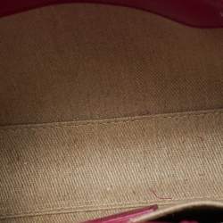 Pre Owned Chloe Magenta Leather Mini Woody Tote