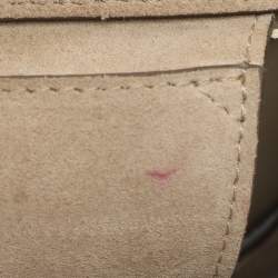 Pre Owned Chloe Grey Leather and Suede Small Pixie Round Crossbody Bag