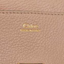 Pre Owned Chloe Beige Leather Small Drew Chain Shoulder Bag