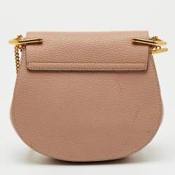 Pre Owned Chloe Beige Leather Small Drew Chain Shoulder Bag