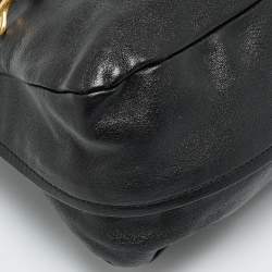 Pre Owned Chloe Black Leather Margaret Shoulder Bag