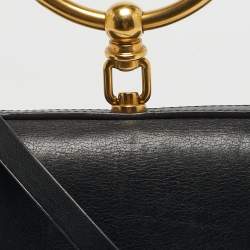 Pre Owned Chloé Black Leather Small Nile Bracelet Crossbody Bag