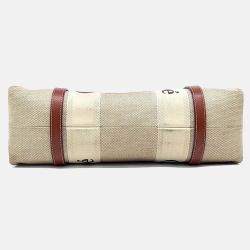 Pre Owned Chloe Beige Fabric Woody Bag Medium
