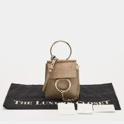 مملوكة مسبقًا حقيبة كروس كلوي فاي جلد وجلد شامواه بيج صغيرة