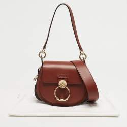 مملوكة مسبقًا Chloe Tess Small Brown Leather and Suede Shoulder Bag
