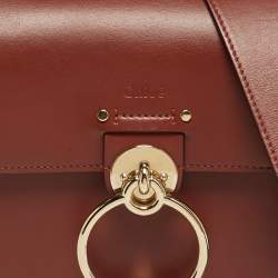 مملوكة مسبقًا Chloe Tess Small Brown Leather and Suede Shoulder Bag