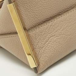 Pre Owned Chloe Clare Mini Beige/Brown Leather Crossbody Bag