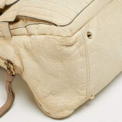 Pre Owned حقيبة كلوي باي جلد أبيض عاجي