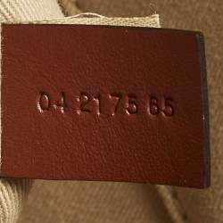 Pre Owned Chloe Woody Large Beige/Brown Canvas and Leather Tote