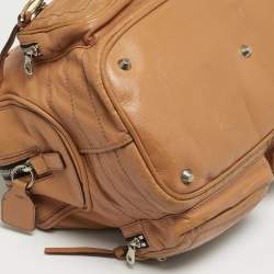 مملوكة مسبقًا Chloe Betty Tan Leather Zip Satchel