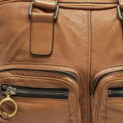 مملوكة مسبقًا Chloe Betty Tan Leather Zip Satchel