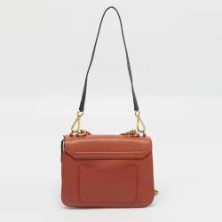 Pre Owned حقيبة كتف كلوي ميلي جلد وبرتقالي سويدي