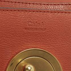 Pre Owned حقيبة كتف كلوي ميلي جلد وبرتقالي سويدي