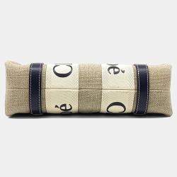 مملوكة مسبقًا Chloe Beige Fabric Woody Bag Small