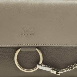 مملوكة مسبقًا Chloe Faye Grey Leather Continental Wallet
