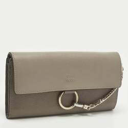 مملوكة مسبقًا Chloe Faye Grey Leather Continental Wallet