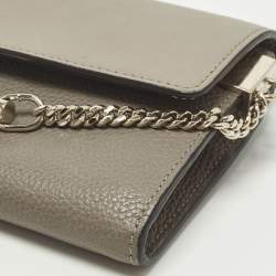 مملوكة مسبقًا Chloe Faye Grey Leather Continental Wallet