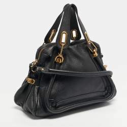 مملوكة مسبقًا Chloe Paraty Medium Black Leather Shoulder Bag