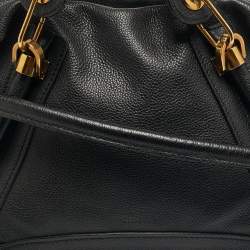 مملوكة مسبقًا Chloe Paraty Medium Black Leather Shoulder Bag