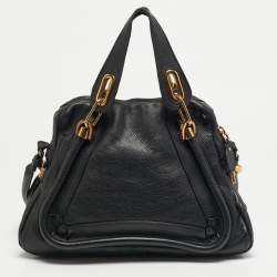 مملوكة مسبقًا Chloe Paraty Medium Black Leather Shoulder Bag