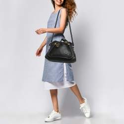 مملوكة مسبقًا Chloe Paraty Medium Black Leather Shoulder Bag