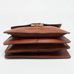 مملوكة مسبقًا Chloe Faye Medium Brown/Beige Leather and Suede Shoulder Bag