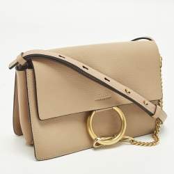 Pre Owned حقيبة كتف كلوي في في لونين بيج جلد صغيرة