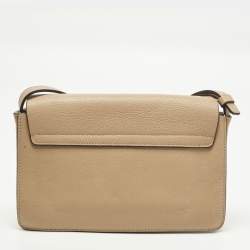 Pre Owned حقيبة كتف كلوي في في لونين بيج جلد صغيرة