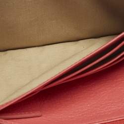 مملوكة مسبقًا Chloe Lilli Coral Orange Leather Wallet On Strap