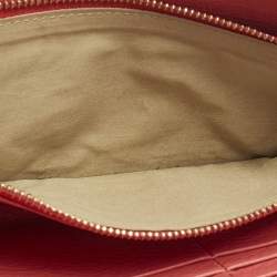 مملوكة مسبقًا Chloe Lilli Coral Orange Leather Wallet On Strap