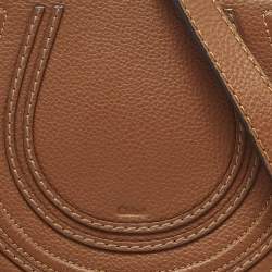 Pre Owned Chloe Marcie Small Brown Leather Shoulder Bag