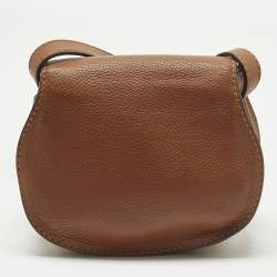 Pre Owned Chloe Marcie Small Brown Leather Shoulder Bag