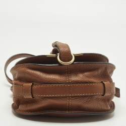 Pre Owned Chloe Marcie Small Brown Leather Shoulder Bag