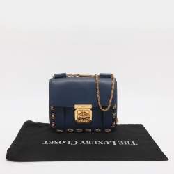 Pre Owned حقيبة كتف كلوي إلسي صغيرة جلد بنفسجية فاتحة