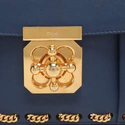 Pre Owned حقيبة كتف كلوي إلسي صغيرة جلد بنفسجية فاتحة