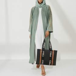 Pre Owned حقيبة كلوي توتي قماش بيج/كحلي متوسط