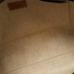 Pre Owned حقيبة كلوي توتي قماش بيج/كحلي متوسط