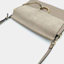 Pre Owned Chloe Brown Leather and Suede Payback Large