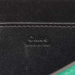 مملوكة مسبقًا Chloe Elle Small Green Leather Flap Clutch