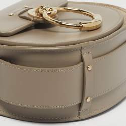 Pre Owned حقيبة كتف كلوي تيس سويدي وجلد رمادي صغير