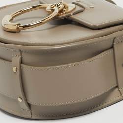 Pre Owned حقيبة كتف كلوي تيس سويدي وجلد رمادي صغير