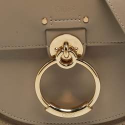 Pre Owned حقيبة كتف كلوي تيس سويدي وجلد رمادي صغير