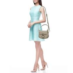 Pre Owned حقيبة كتف كلوي تيس سويدي وجلد رمادي صغير