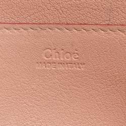 مملوكة مسبقًا Chloe Elsie Small Pink Perforated Leather Shoulder Bag