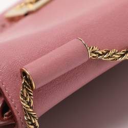 مملوكة مسبقًا Chloe Elsie Small Pink Perforated Leather Shoulder Bag